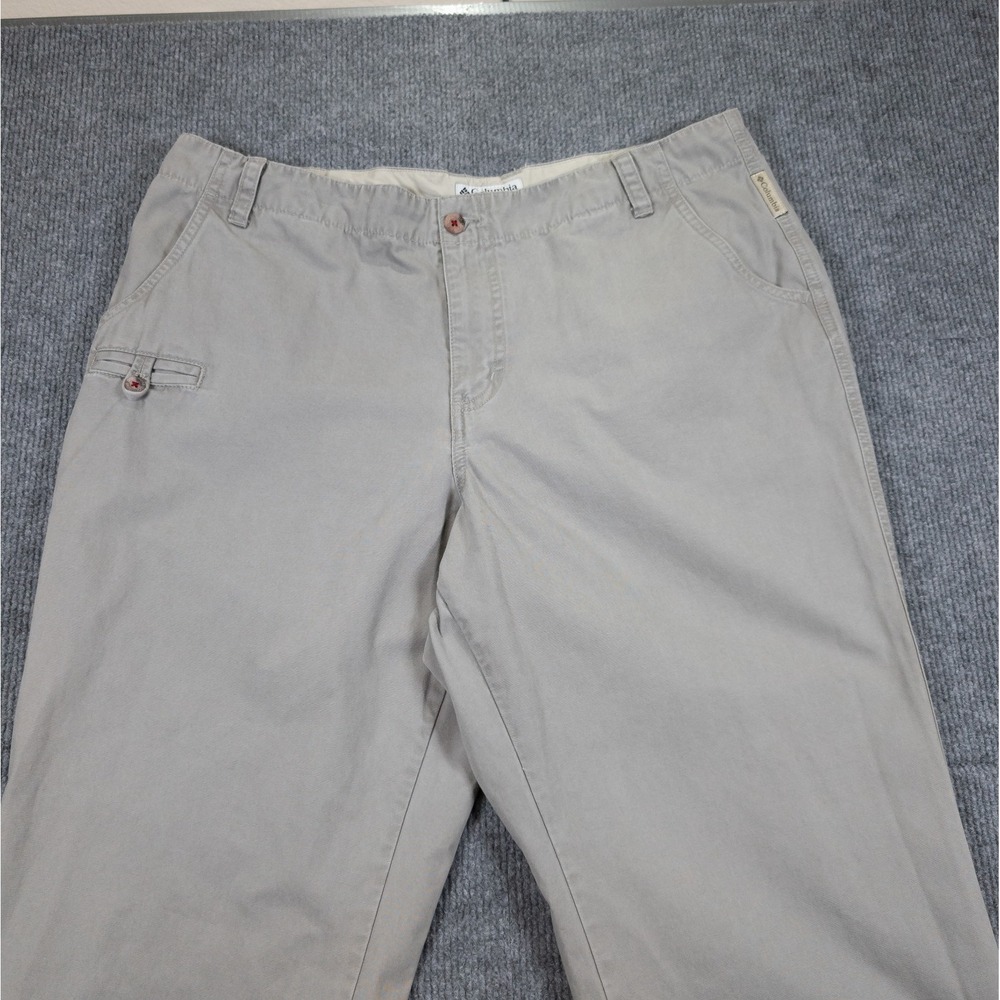 Columbia Outdoor Womens 14 Beige Khaki Utility Cargo Capri Pants Cropped 23 In - Picture 14 of 16